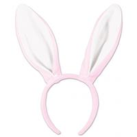 Bellatio Bunny oren roze met wit voor volwassenen