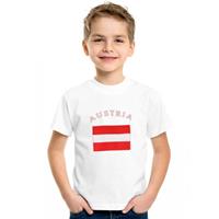 Shoppartners Wit kinder t-shirt Oostenrijk (134-140)