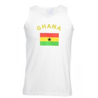 Shoppartners Witte heren tanktop Ghana Multi