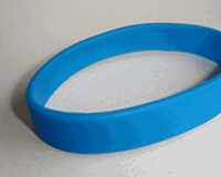 Bellatio Siliconen armband blauw Blauw