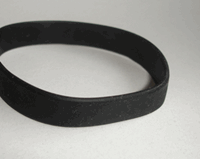 Bellatio Siliconen armband zwart