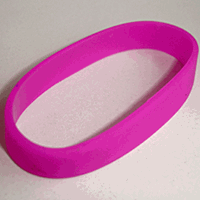 Bellatio Siliconen armband neon paars