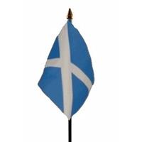 Bellatio Schotland mini vlaggetje op stok 10 x 15 cm