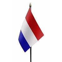 Bellatio Nederland mini vlaggetje op stok 10 x 15 cm