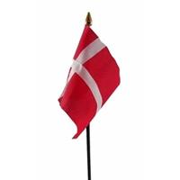 Bellatio Denemarken mini vlaggetje op stok 10 x 15 cm