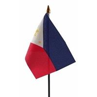 Bellatio Filipijnen mini vlaggetje op stok 10 x 15 cm