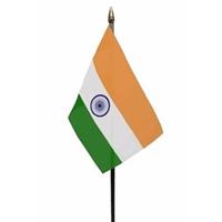 Bellatio India mini vlaggetje op stok 10 x 15 cm