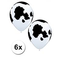 Bellatio 6 koeien print ballonnen 28 cm