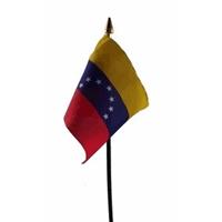 Bellatio Venezuela mini vlaggetje op stok 10 x 15 cm