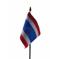 Bellatio Thailand mini vlaggetje op stok 10 x 15 cm