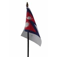 Bellatio Nepal mini vlaggetje op stok 10 x 15 cm