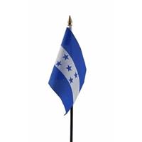 Bellatio Honduras mini vlaggetje op stok 10 x 15 cm