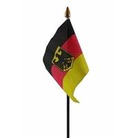 Bellatio Duitsland met adelaar mini vlaggetje op stok 10 x 15 cm