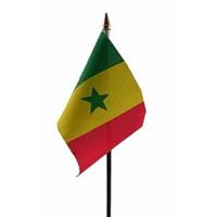 Bellatio Senegal mini vlaggetje op stok 10 x 15 cm