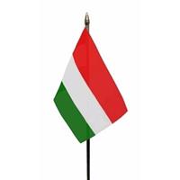 Bellatio Hongarije mini vlaggetje op stok 10 x 15 cm