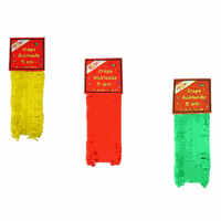 Bellatio Crepe papier slinger geel rood groen Multi