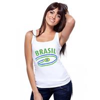 Shoppartners Witte dames tanktop Brazilie Multi