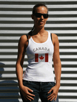 Shoppartners Witte dames tanktop Canada Multi