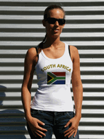 Shoppartners Witte dames tanktop Zuid-Afrika Multi