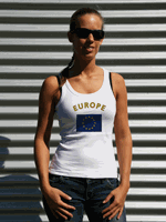 Shoppartners Witte dames tanktop Europa Multi