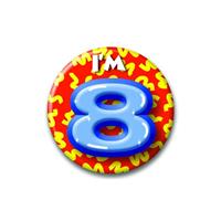 Bellatio Verjaardags button I am 8