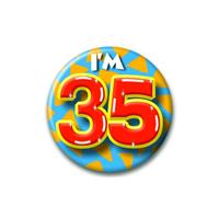 Bellatio Verjaardags button I am 35