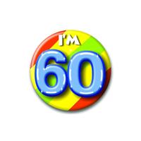 Bellatio Verjaardags button I am 60