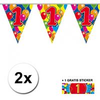 Shoppartners 2x vlaggenlijn 1 jaar met gratis sticker