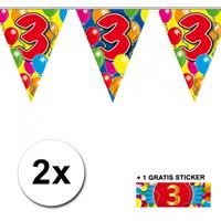 Shoppartners 2x vlaggenlijn 3 jaar met gratis sticker