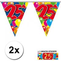 Shoppartners 2x vlaggenlijn 25 jaar met gratis sticker