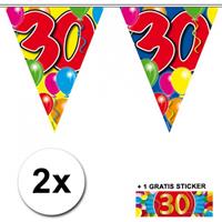 Shoppartners 2x vlaggenlijn 30 jaar met gratis sticker