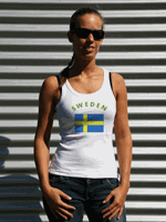 Shoppartners Witte dames tanktop Zweden Multi