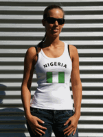 Shoppartners Witte dames tanktop Nigeria Multi