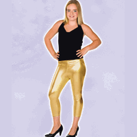 Gouden legging 3/4 lengte de luxe Goudkleurig
