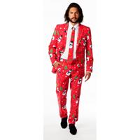 Opposuits Rode business suit met kerst thema 56 -