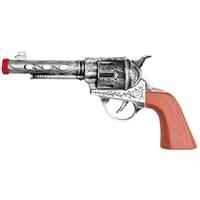 Western revolver/pistool zilver 22 cm