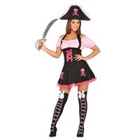 Roze piraten verkleedjurk voor dames