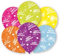 Amscan Latexballons Happy Birthday, 6 Stück hellblau