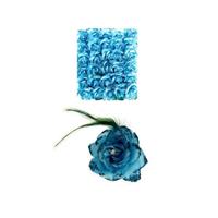 Bellatio Blauwe deco bloem met speld/elastiek