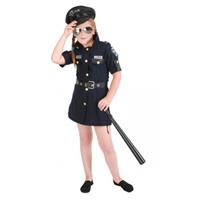 Meisjes politie jurk kostuum (12 jaar) Multi