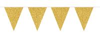 Folat Wimpelkette Gold mit Glitzer - 6 Meter, 1 Stk