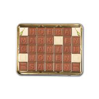 Chocotelegram in cadeaublik - 35 letters