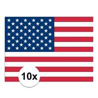 Shoppartners 10x Vlag USA stickers