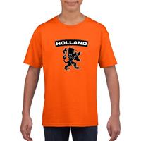 Shoppartners Oranje Holland shirt met zwarte leeuw kinderen (134-140) Oranje