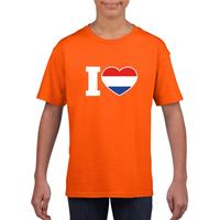 Shoppartners Oranje I love Holland shirt kinderen (134-140) Oranje
