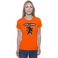 Shoppartners Oranje Holland shirt met zwarte leeuw dames Oranje