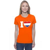 Shoppartners Oranje I love Holland shirt dames Oranje