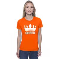 Shoppartners Oranje Koningsdag shirt met kroon dames Oranje