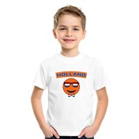 Shoppartners Holland coole smiley t-shirt wit kinderen (146-152) Wit