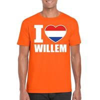 Shoppartners Oranje I love Willem shirt heren Oranje